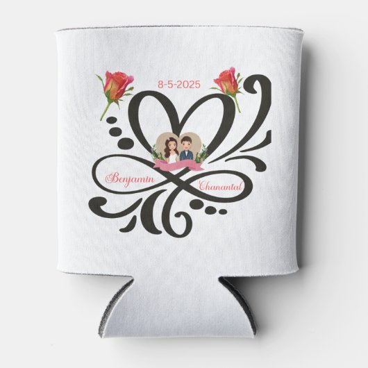 カスタムクーラーボックス、結婚式の引き出物、アニバーサリーギフト 缶クーラー (正面)