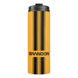 カスタムクールイエローブラックオートレーススポーツストライプ タンブラー