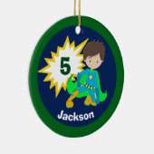 カスタムクールスーパーヒーローキッズ セラミックオーナメント (右)