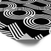 カスタムクールタイポグラフィ黒文字デザインモダン ポスター (角)