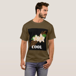 カスタムクールテキストブラウンカラーベーシックメンズハンサム Tシャツ
