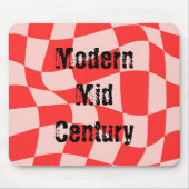 カスタムクールデザインカラフル市松模様に赤模様 マウスパッド (正面)