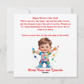 カスタムクールパパと息子のカリカチャー シーズンカード (裏面)