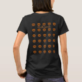 カスタムクールパンプキンハロウィーンTシャツ Tシャツ (裏面)