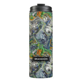 カスタムクールファンキーレトロFractal Marble Pattern タンブラー