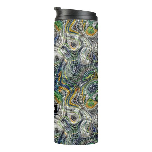 カスタムクールファンキーレトロFractal Marble Pattern タンブラー (回転右)