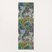 カスタムクールファンキーレトロFractal Marble Pattern ヨガマット (裏面)