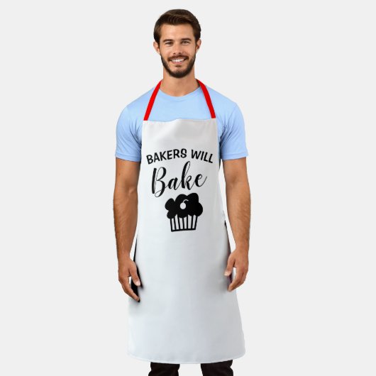 カスタムクールベーカーが焼おもしろいく焼いた エプロン (着用した状態)