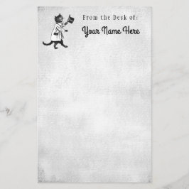 カスタムクール猫ヴィンテージグランジアート 便箋