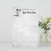 カスタムクール猫ヴィンテージグランジアート 便箋 (スタンド正面)