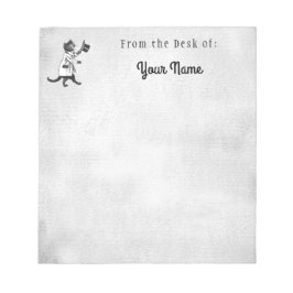 カスタムクールCatヴィンテージアートメモ帳 ノートパッド