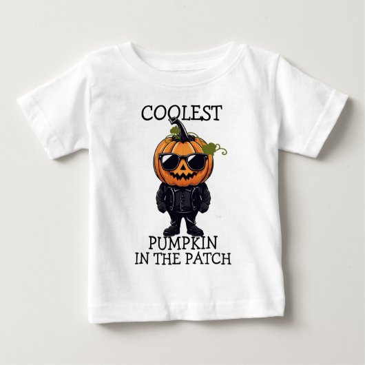 カスタムクールPumpkin Tee, Cute Halloween toddler ベビーTシャツ (正面)