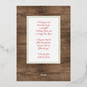 カスタムグクラシックリーホリーレッドベリー金ゴールド 箔シーズンカード (裏面)