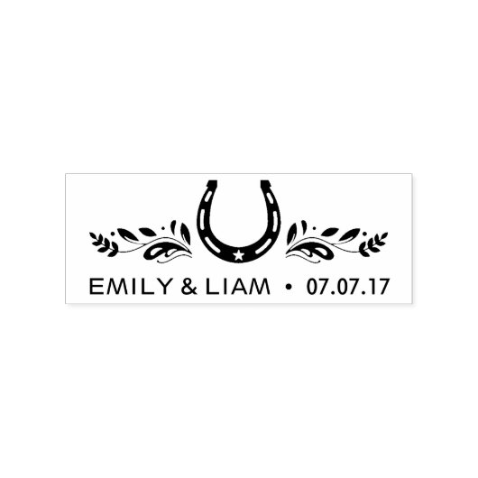 カスタムグッドラックウェディングスタンプ ラバースタンプ (インプリント)