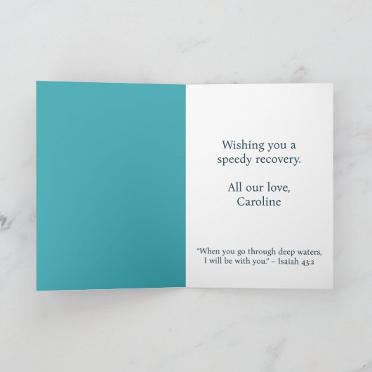 カスタムグッポイ引用文ウミガメ サンキューカード (内部)