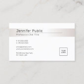 カスタムグモダンロエレガントラマ銀テンプレート 名刺 (裏面)