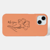 カスタムグラジオラス誕生バレ用花ギフト Case-Mate iPhoneケース (裏面 (横))