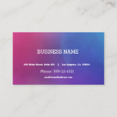 カスタムグラデーションのピンクと青 名刺 (裏面)