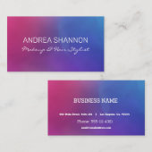 カスタムグラデーションのピンクと青 名刺 (正面/裏面)