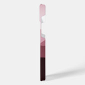 カスタムグラデーションモーヴTAUPEライト赤面ピンク抽象芸術 iPhoneケース (左側面)