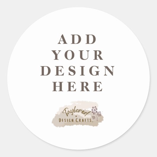 カスタムグラフィッククラシックラウンドステッカー ラウンドシール (正面)