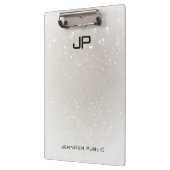 カスタムグラマモダンーモノグラムのエレガント クリップボード (左)