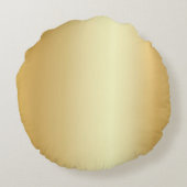 カスタムグラマ空白のルテンプレートエレガントフェイク金ゴールド ラウンドクッション (裏面)