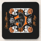 カスタムグランジウィッチハットハロウィンテーマパーティー コースター (正面)