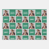 カスタムグランドパフォトおもしろい写真メリークリスマス ラッピングペーパーシート (正面3)