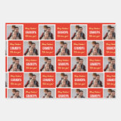 カスタムグランドパフォトおもしろい写真メリークリスマス ラッピングペーパーシート (正面2)