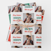 カスタムグランドパフォトおもしろい写真メリークリスマス ラッピングペーパーシート (インサイチュ)