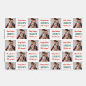 カスタムグランドパフォトおもしろい写真メリークリスマス ラッピングペーパーシート (正面)