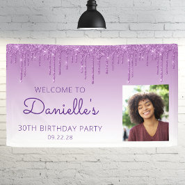 カスタムグリッタードリップ30歳 横断幕