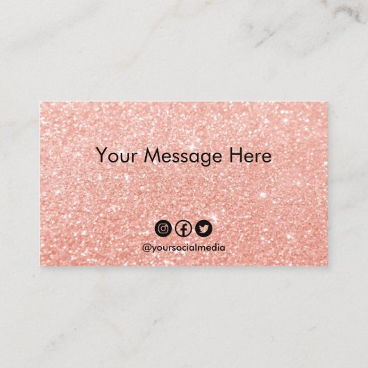 カスタムグリッターフェイクロイヤリティカード 名刺 (裏面)