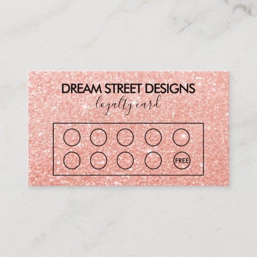 カスタムグリッターフェイクロイヤリティカード 名刺 (正面)
