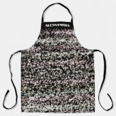 カスタムグリッター抽象芸術ドット黒バラ金ゴールド赤面 エプロン (正面)