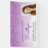 カスタムグリッター水滴の卒業 横断幕 (縦)