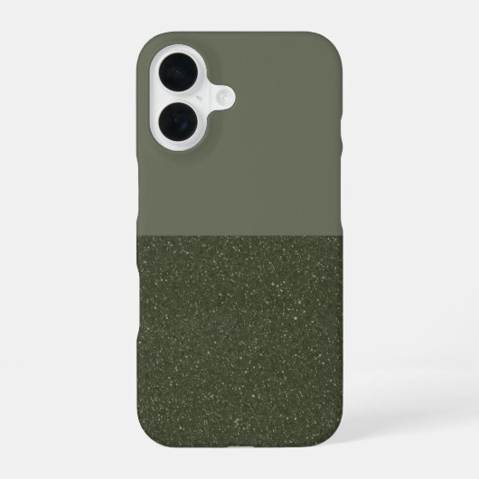 カスタムグリッター&マットモスiPhone 16ケース iPhone 16ケース (裏面)