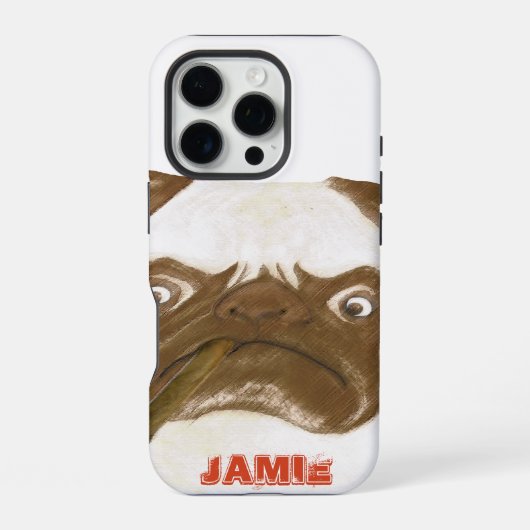 カスタムグリムパギーシガー iPhoneケース (裏面)