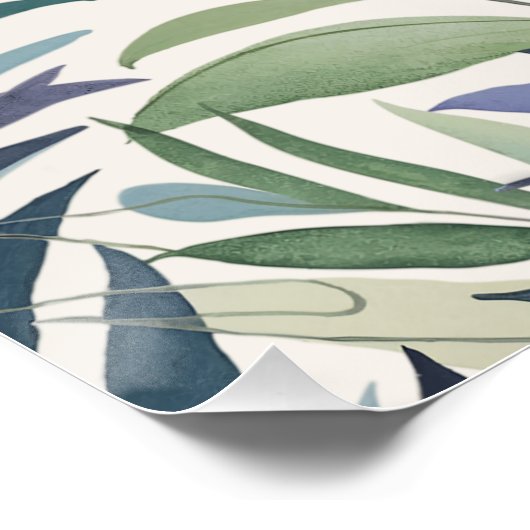 カスタムグリモダンーンモノグラムサマー引用文 ポスター (コーナー)