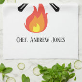 カスタムグリルマスター超並外れたギフトおもしろいセット キッチンタオル (折り畳み)