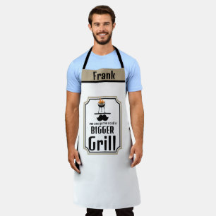 カスタムグリルBBQ父の日エプロン - 引用文ギフト エプロン