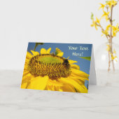 カスタムグリーティングカードSunFlowerテキストはこちら! カード (黄色い花)