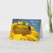 カスタムグリーティングカードSunFlowerテキストはこちら！ カード (正面)