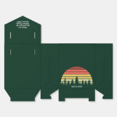 カスタムグリーンアウトドアファミリー懇親会パーティー フェイバーボックス (見開き)