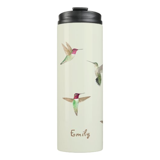 カスタムグリーンアンナズハミングバード タンブラー (正面)