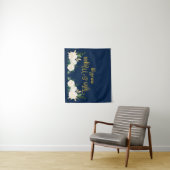 カスタムグリーンウェディングレセプションフォトブースプロップ タペストリー (インサイチュ)