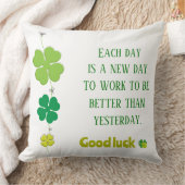 カスタムグリーンクローバ離れー装飾用クッション クッション (ブランケット)