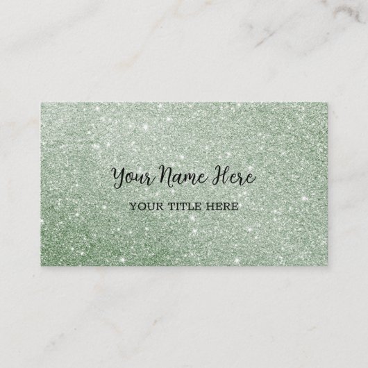 カスタムグリーングリッター名刺 名刺 (正面)