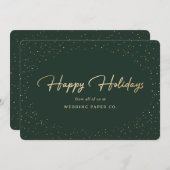 カスタムグリーンゴールドフォイル手書事業 シーズンカード (正面/裏面)